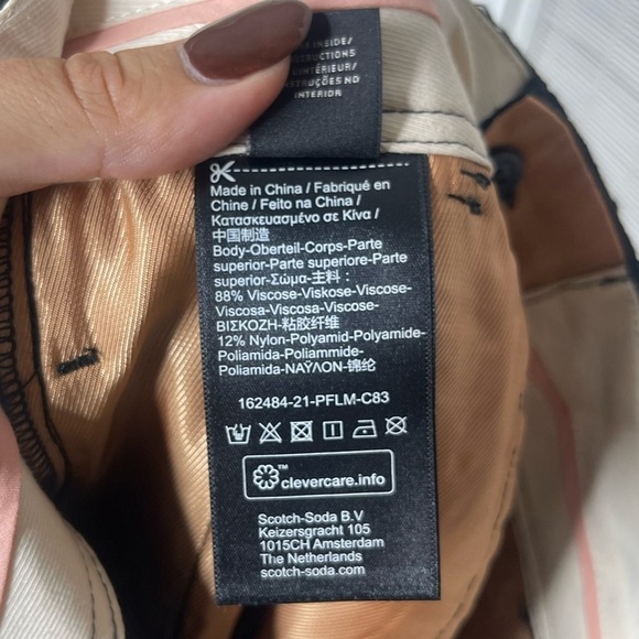 Scotch & Soda Black Textured Dress Pants Size XS - Picture 8 of 9